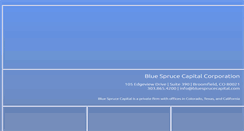 Desktop Screenshot of bluesprucecapital.com